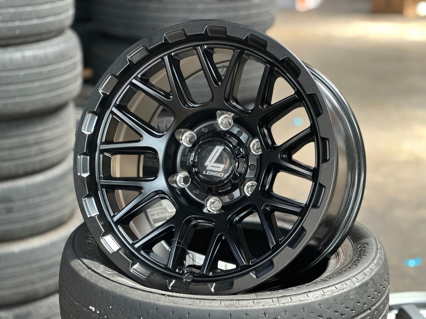 New 16x8.5 ET0 Lenso CEZAR Rim (4 wheel) Black 6x139.7