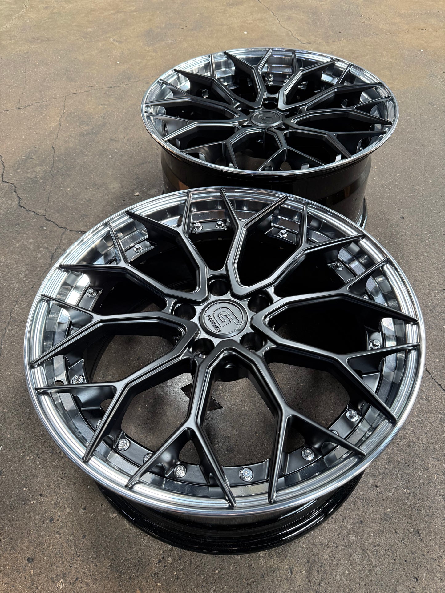 New 19x8.5 ET32 19x9.5 ET38 G Forged GF05 (4 wheels) Matte Black 5x112