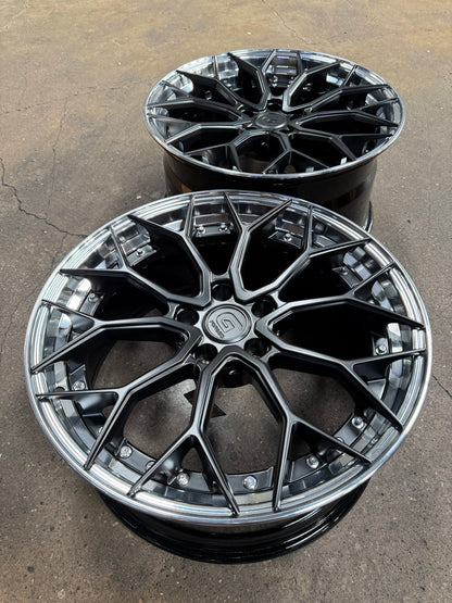 New 19x8.5 ET32 19x9.5 ET38 G Forged GF05 (4 wheels) Matte Black 5x112