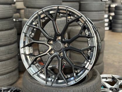 New 19x8.5 ET32 19x9.5 ET38 G Forged GF05 (4 wheels) Matte Black 5x112