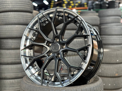 New 19x8.5 ET32 19x9.5 ET38 G Forged GF05 (4 wheels) Matte Black 5x112