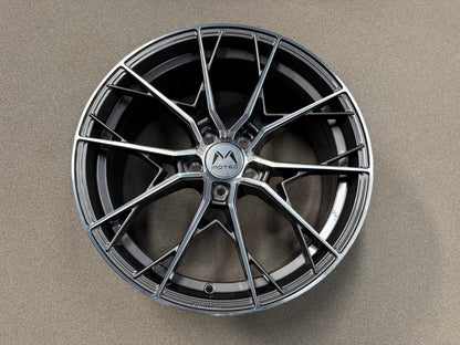 New 19x8.5 ET43 Motec MCR7 Rim (4 wheel) Gun Metal Polished 5x112