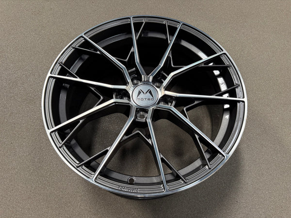 New 19x8.5 ET43 Motec MCR7 Rim (4 wheel) Gun Metal Polished 5x112