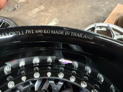 New 19x8.5 ET32 19x9.5 ET38 G Forged GF05 (4 wheels) Matte Black 5x112