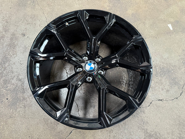 New 21 inch Staggered Overdrive Forged BMW Style 741M Gloss Black 5x120