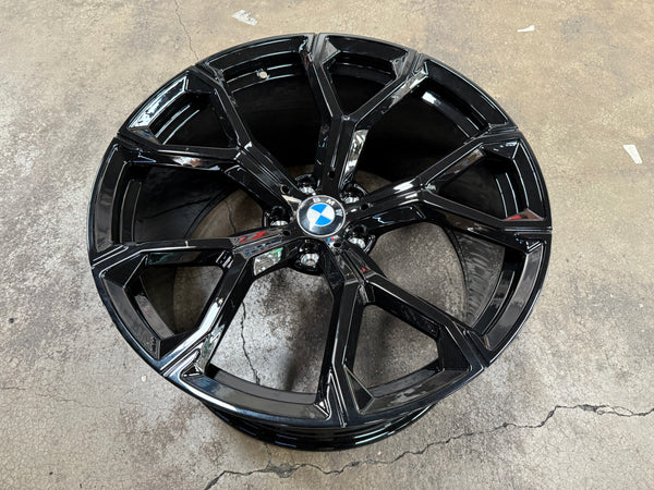 New 21 inch Staggered Overdrive Forged BMW Style 741M Gloss Black 5x120