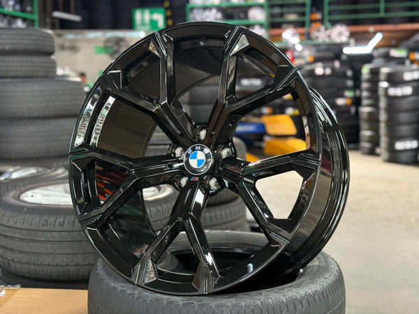 New 21 inch Staggered Overdrive Forged BMW Style 741M Gloss Black 5x120