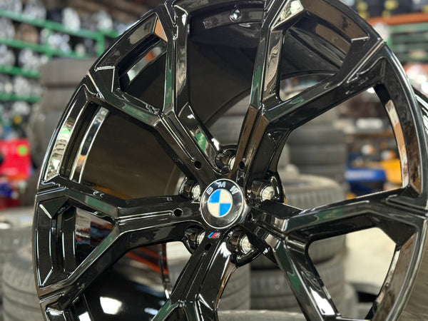 New 21 inch Staggered Overdrive Forged BMW Style 741M Gloss Black 5x120
