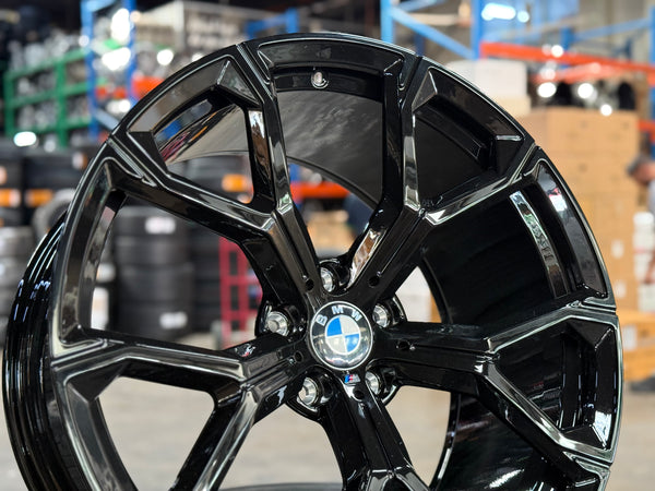 New 21 inch Staggered Overdrive Forged BMW Style 741M Gloss Black 5x120