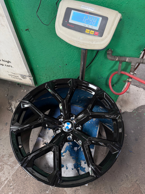 New 21 inch Staggered Overdrive Forged BMW Style 741M Gloss Black 5x120