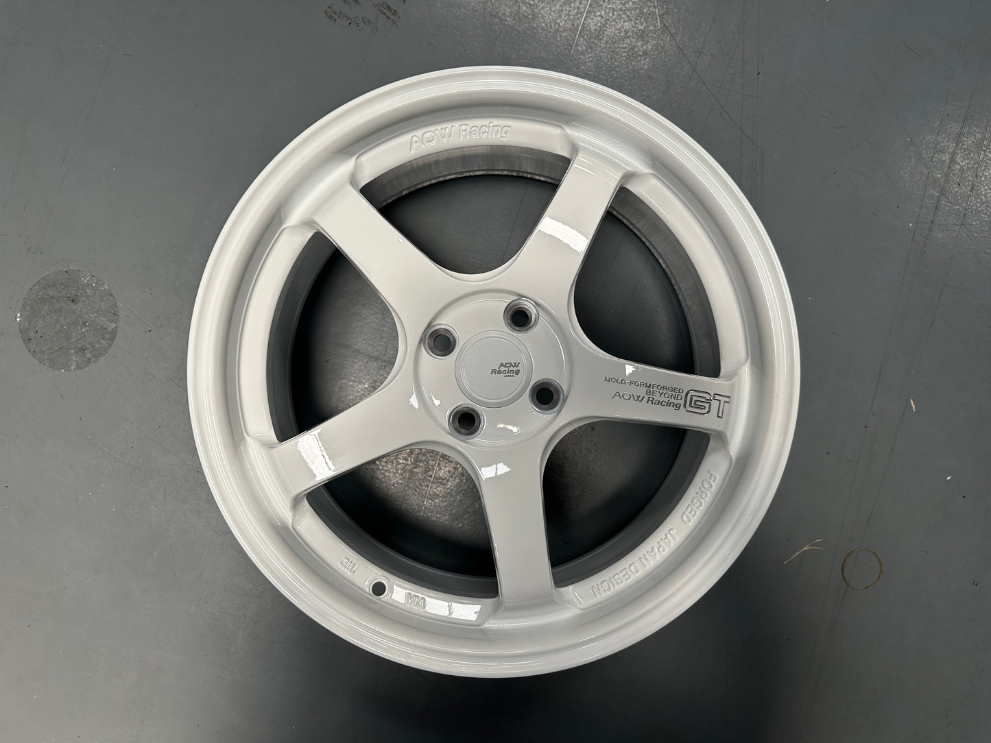 NEW 17X7.5 ET40 AOW GT Flow Formed Rim Racing White 4X100