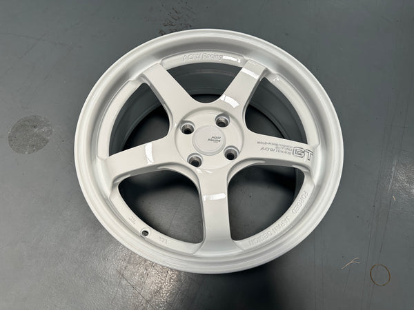 NEW 17X7.5 ET40 AOW GT Flow Formed Rim Racing White 4X100
