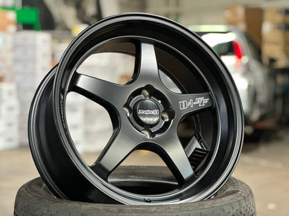 New 17 Lenso D1SF Rim (4 wheel) Black 4X100
