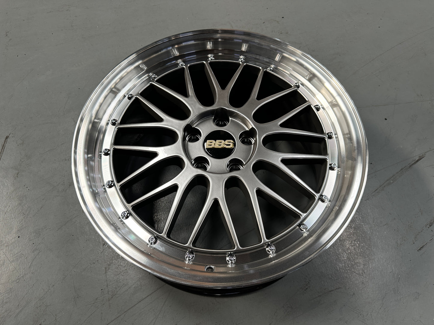 New 18x8 ET38 JA BBS LM (4 wheel) 5x108 Silver