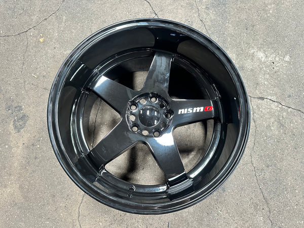 New 18x9.5 ET10 18x10.5 ET12 Nismo LMGT4 (4 wheels) Gloss Black 5X114.3