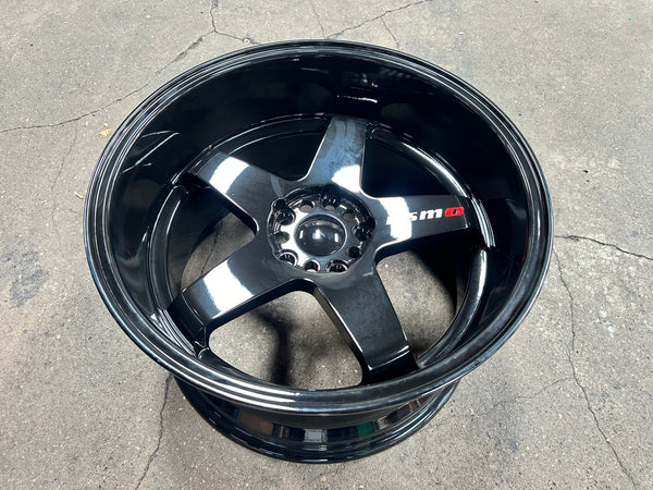 New 18x9.5 ET10 18x10.5 ET12 Nismo LMGT4 (4 wheels) Gloss Black 5X114.3
