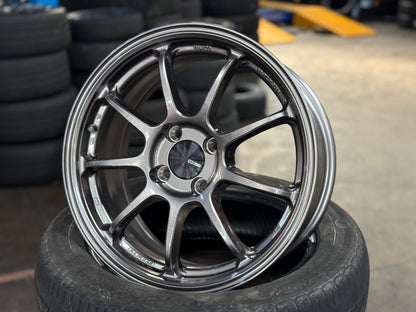 New 16X7 ET45 Enkei Racing PF09 Rim (4 wheel) Dark Silver 4X100