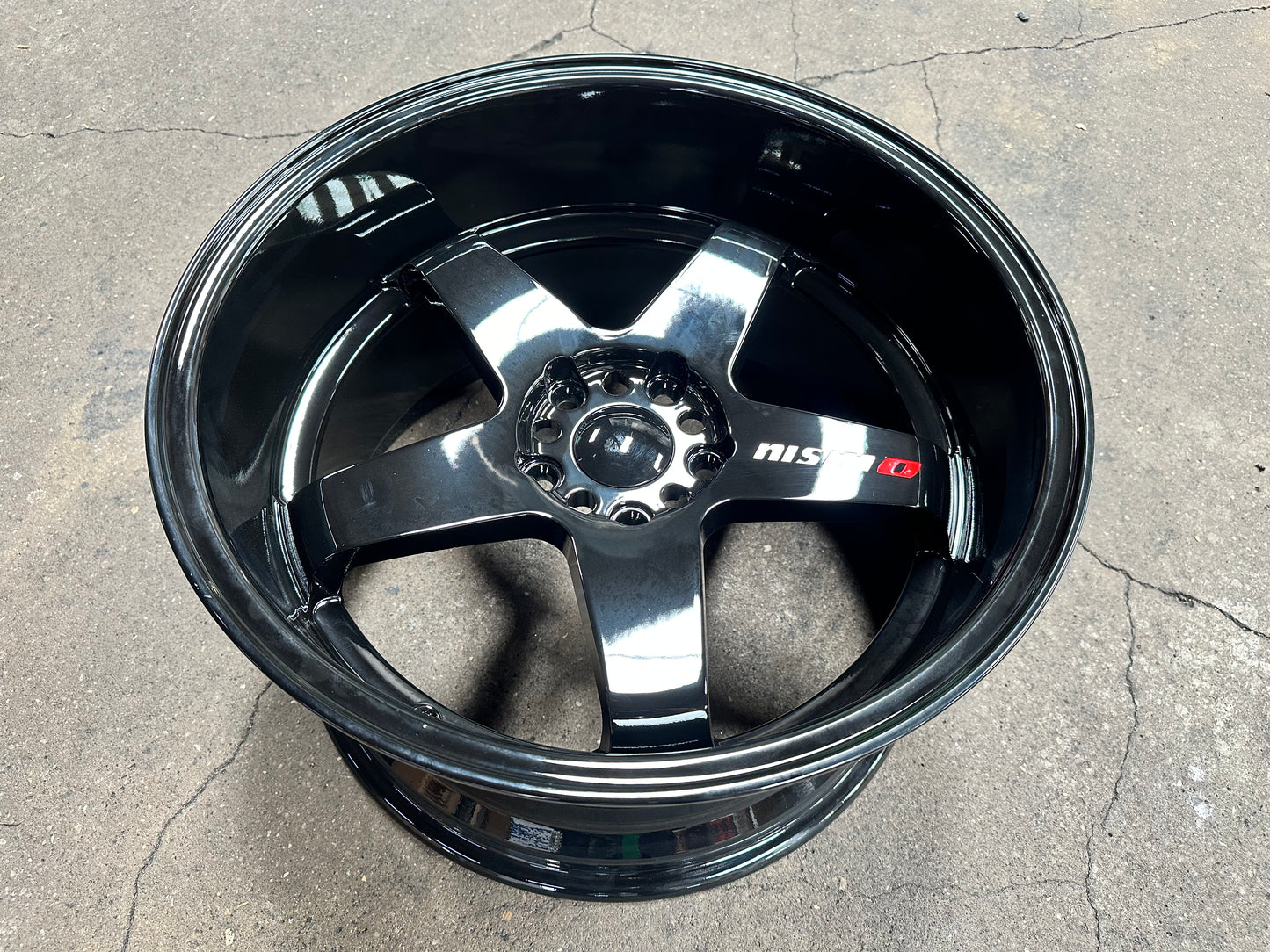 New 18x9.5 ET10 18x10.5 ET12 Nismo LMGT4 (4 wheels) Gloss Black 5X114.3