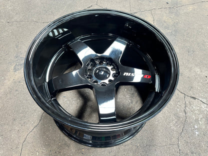 New 18x9.5 ET10 18x10.5 ET12 Nismo LMGT4 (4 wheels) Gloss Black 5X114.3
