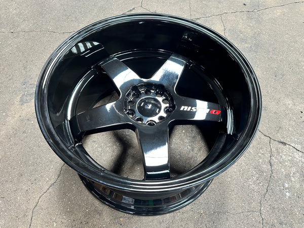 New 18x9.5 ET10 18x10.5 ET12 Nismo LMGT4 (4 wheels) Gloss Black 5X114.3