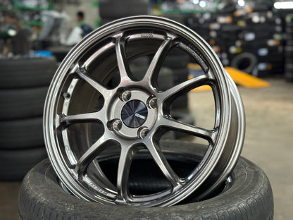 New 16X7 ET45 Enkei Racing PF09 Rim (4 wheel) Dark Silver 4X100