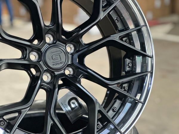 New 20x8.5 ET30 20x10 ET40 G Forged GF09 (4 wheel) 5x112 Matt Black PL