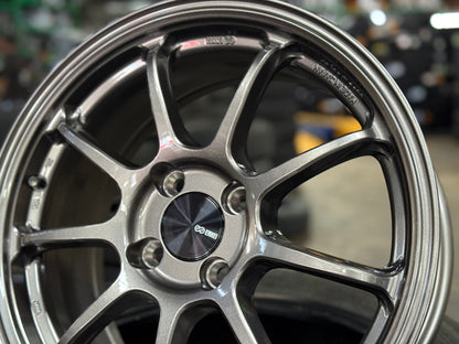 New 16X7 ET45 Enkei Racing PF09 Rim (4 wheel) Dark Silver 4X100