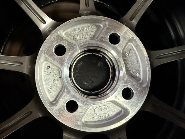 New 16X7 ET45 Enkei Racing PF09 Rim (4 wheel) Dark Silver 4X100