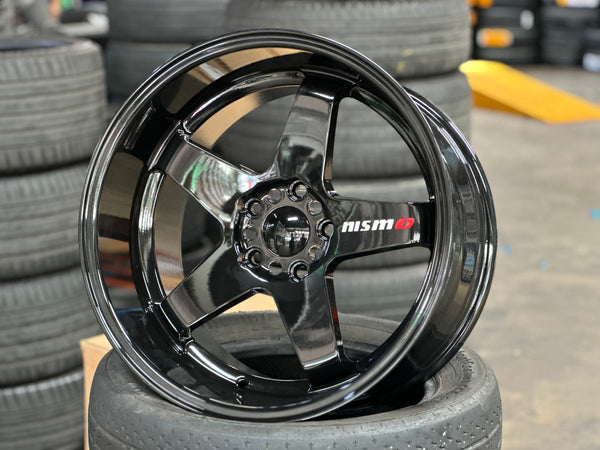 New 18x9.5 ET10 18x10.5 ET12 Nismo LMGT4 (4 wheels) Gloss Black 5X114.3