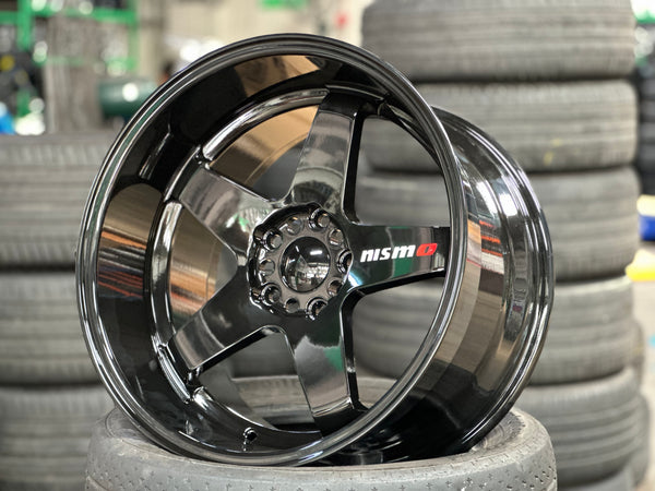 New 18x9.5 ET10 18x10.5 ET12 Nismo LMGT4 (4 wheels) Gloss Black 5X114.3