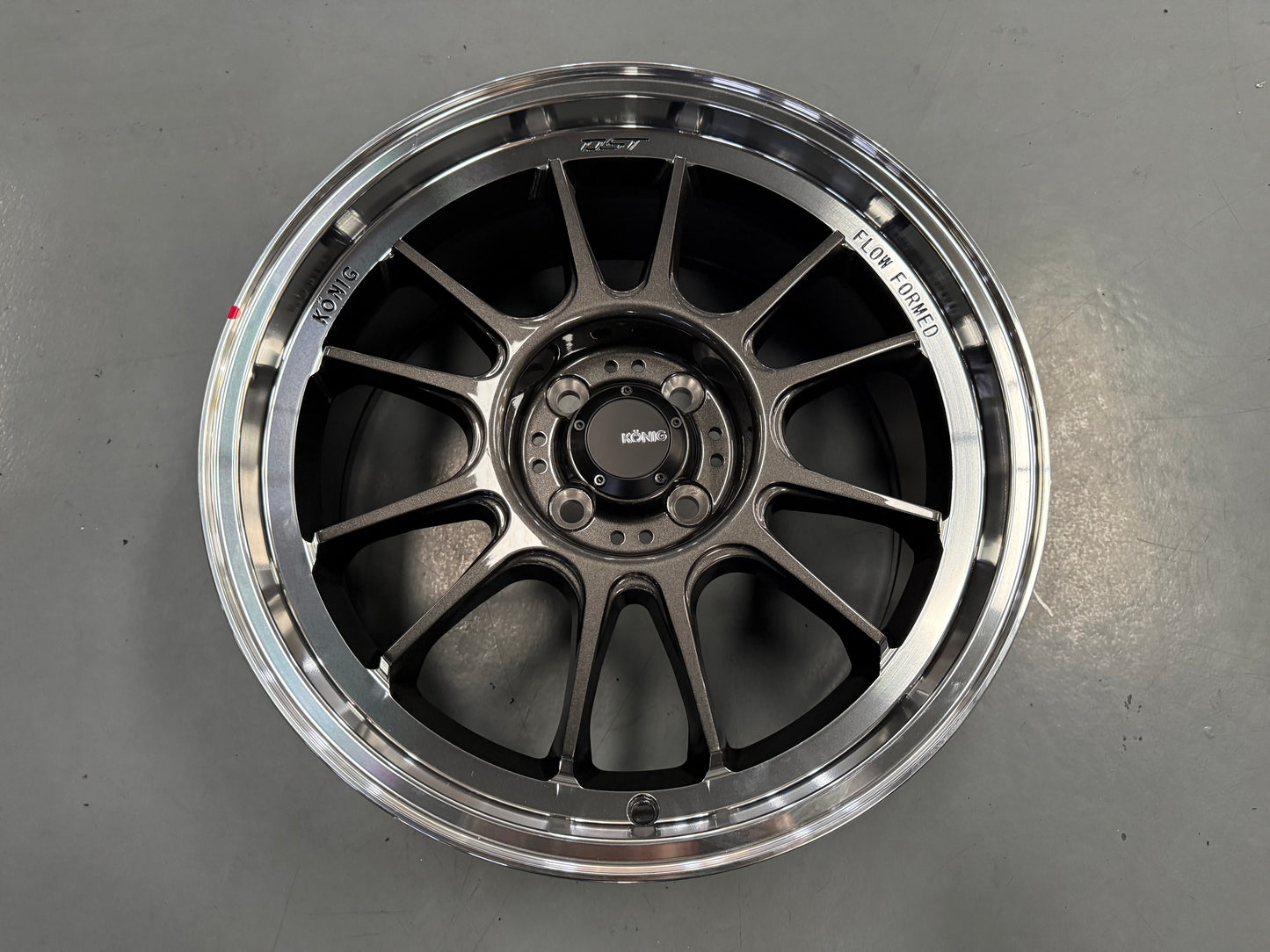 New 17X8 ET45 Konig Hypergram Rim (4 wheel) Matt Gun Metal 4X100