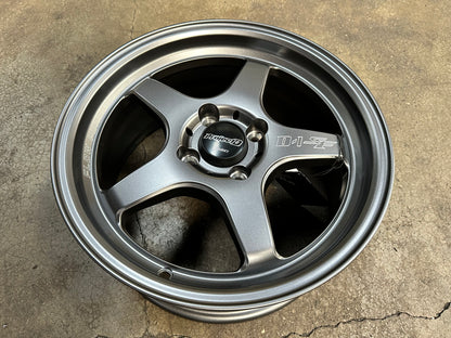 New 15X7 ET35 Lenso D1SF Flow Forming Rim (4 wheel) Matt Gunmetal 4X100