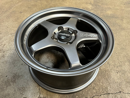 New 15X7 ET35 Lenso D1SF Flow Forming Rim (4 wheel) Matt Gunmetal 4X100