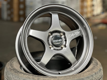 New 15X7 ET35 Lenso D1SF Flow Forming Rim (4 wheel) Matt Gunmetal 4X100