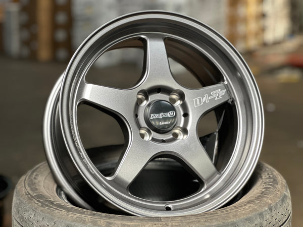 New 15X7 ET35 Lenso D1SF Flow Forming Rim (4 wheel) Matt Gunmetal 4X100