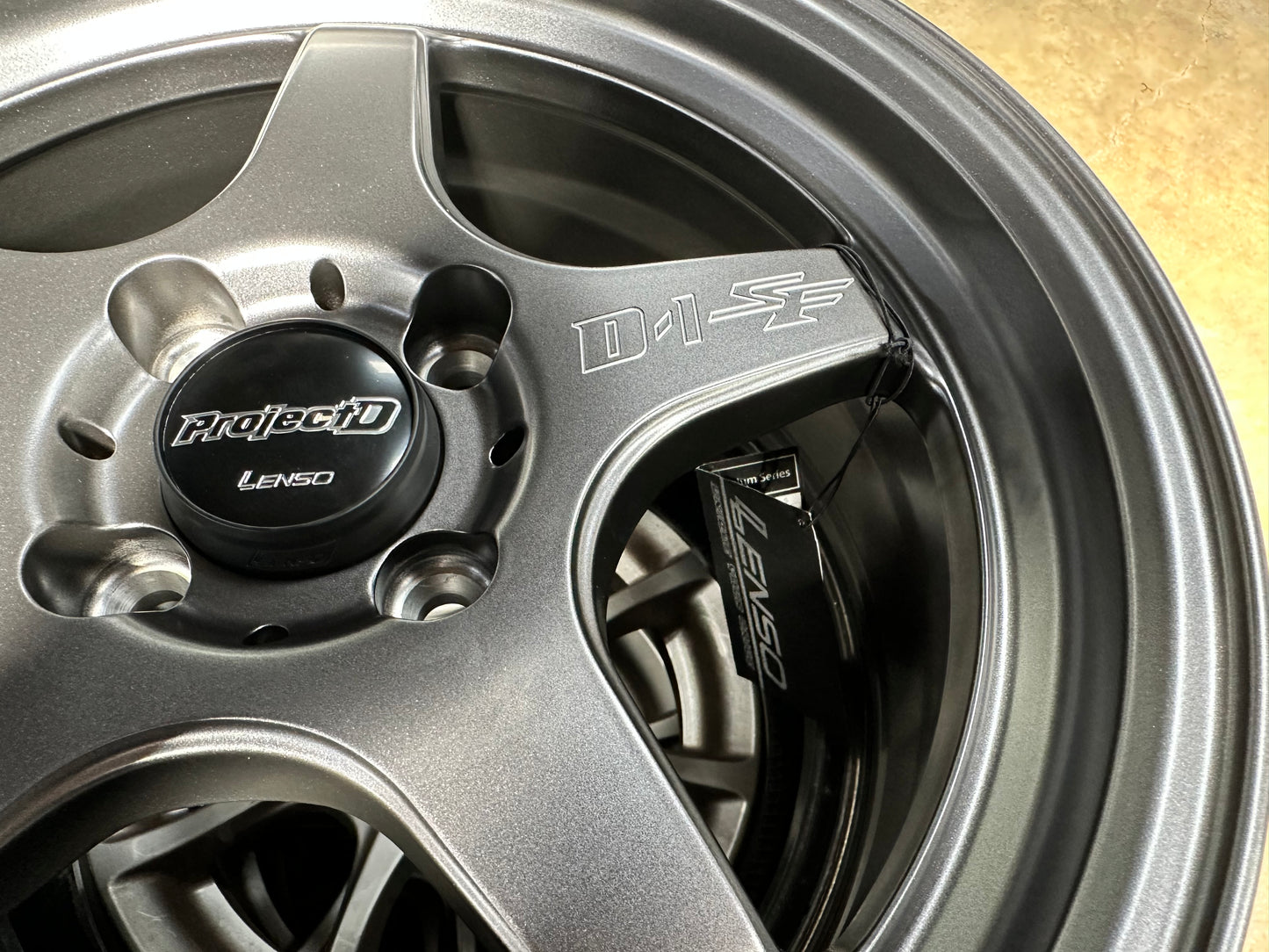 New 15X7 ET35 Lenso D1SF Flow Forming Rim (4 wheel) Matt Gunmetal 4X100