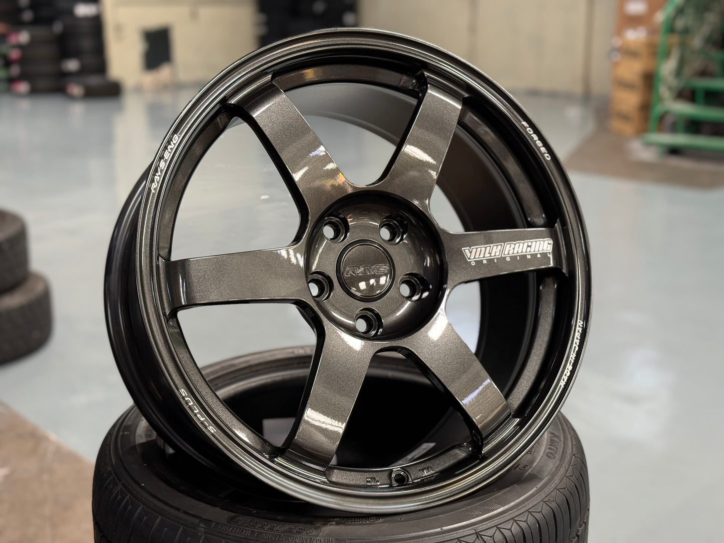 NEW 18X8.5 ET42 Rays Volk Racing TE37 Saga S Plus Forged Japan Rim (4 wheel) Diamond Dark Gunmetal 5X112