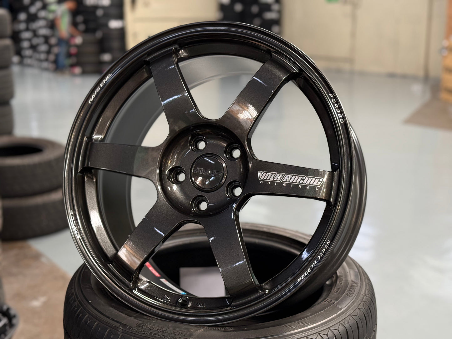 NEW 18X8.5 ET42 Rays Volk Racing TE37 Saga S Plus Forged Japan Rim (4 wheel) Diamond Dark Gunmetal 5X112
