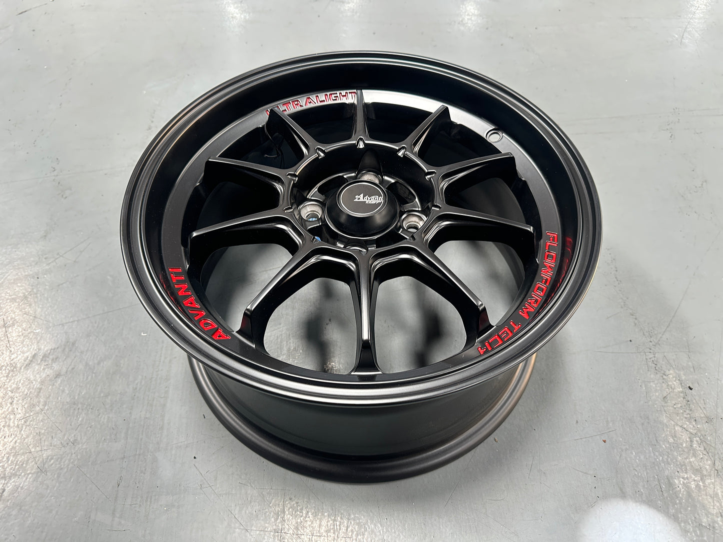 New 15X7 ET35 Advanti Tallo Rim (4 wheel) Matte Black 4X100