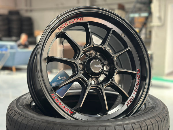New 15X7 ET35 Advanti Tallo Rim (4 wheel) Matte Black 4X100