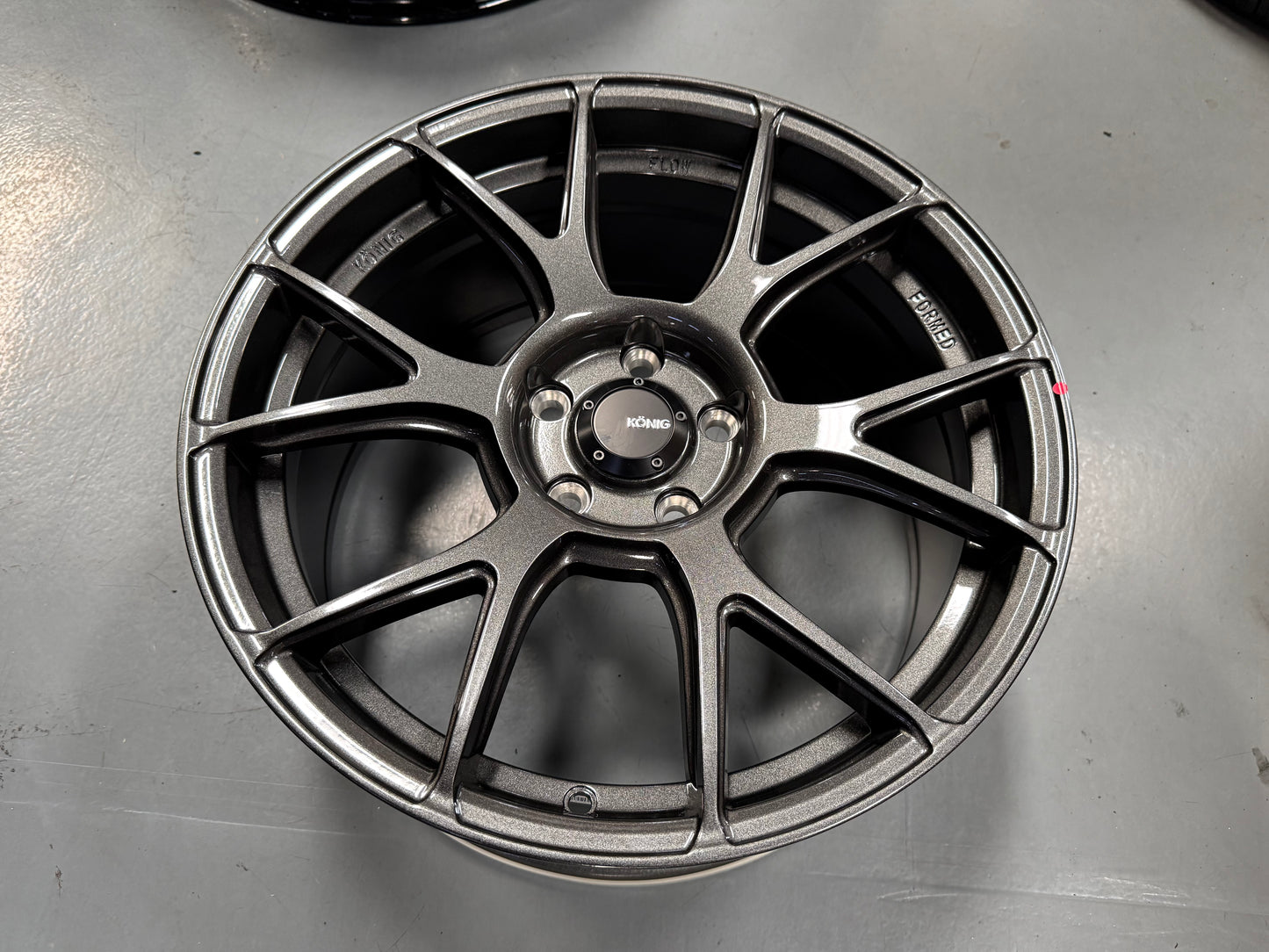 NEW 18X8.5 ET40 Konig Ampliform Rim (4 Wheel) Dark Metallic Graphite 5X114.3