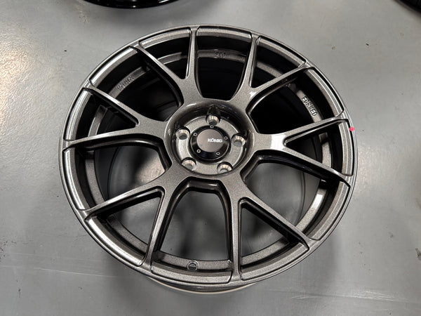NEW 18X8.5 ET40 Konig Ampliform Rim (4 Wheel) Dark Metallic Graphite 5X114.3