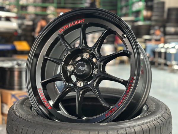 New 15X7 ET35 Advanti Tallo Rim (4 wheel) Matte Black 4X100
