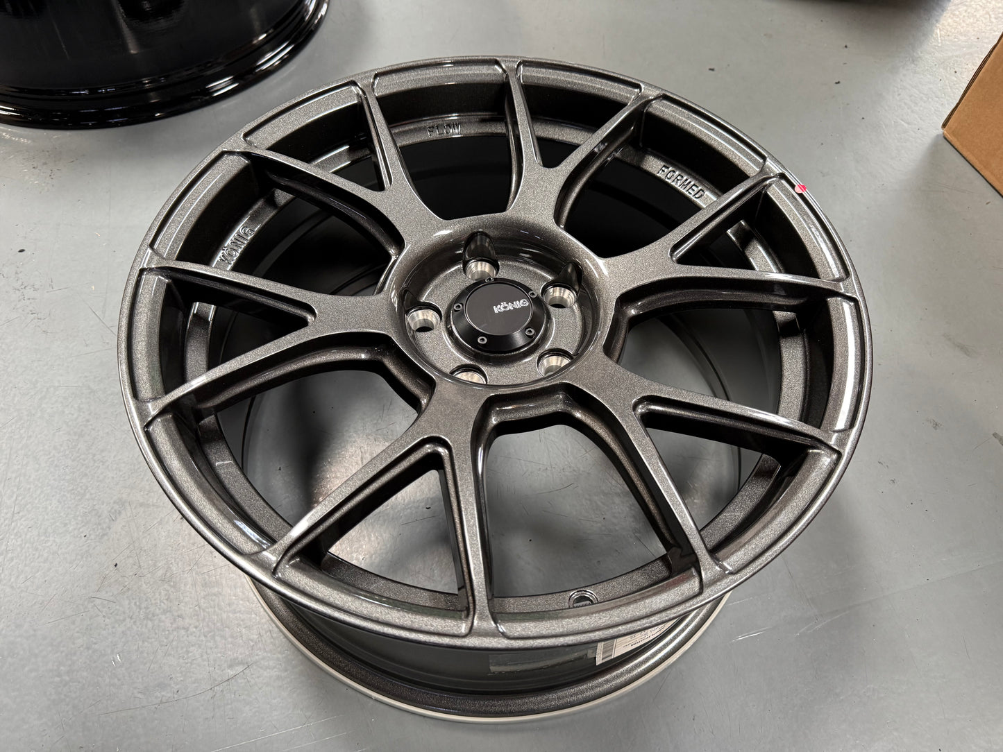 NEW 18X8.5 ET40 Konig Ampliform Rim (4 Wheel) Dark Metallic Graphite 5X114.3