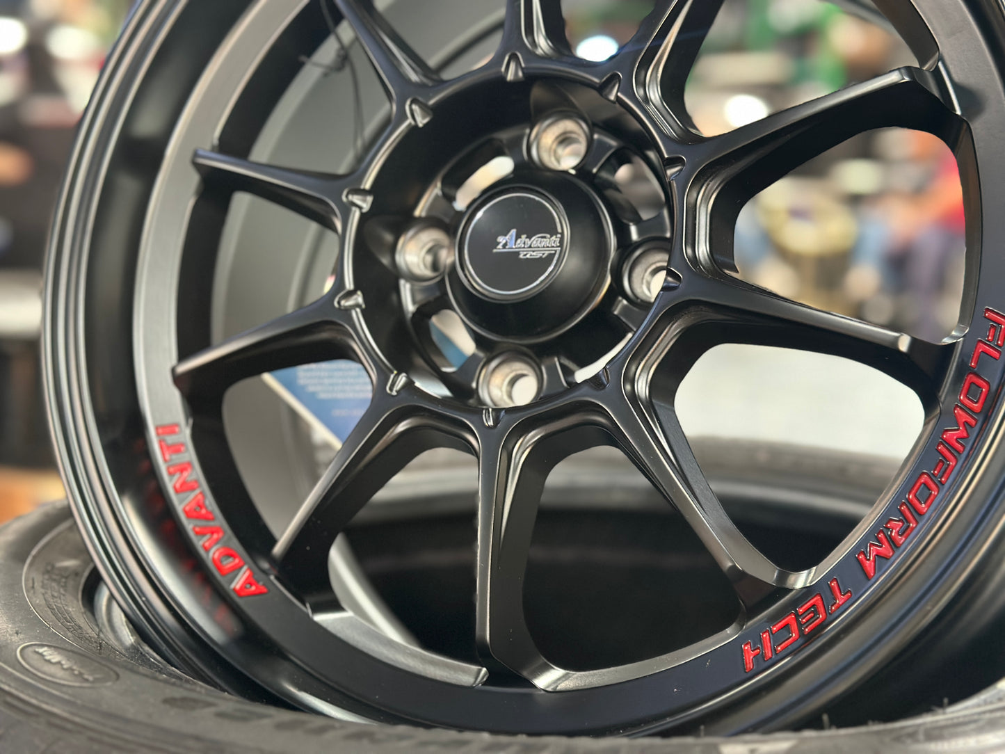 New 15X7 ET35 Advanti Tallo Rim (4 wheel) Matte Black 4X100