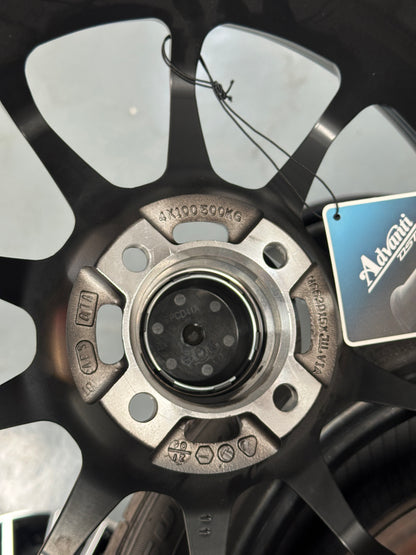 New 15X7 ET35 Advanti Tallo Rim (4 wheel) Matte Black 4X100