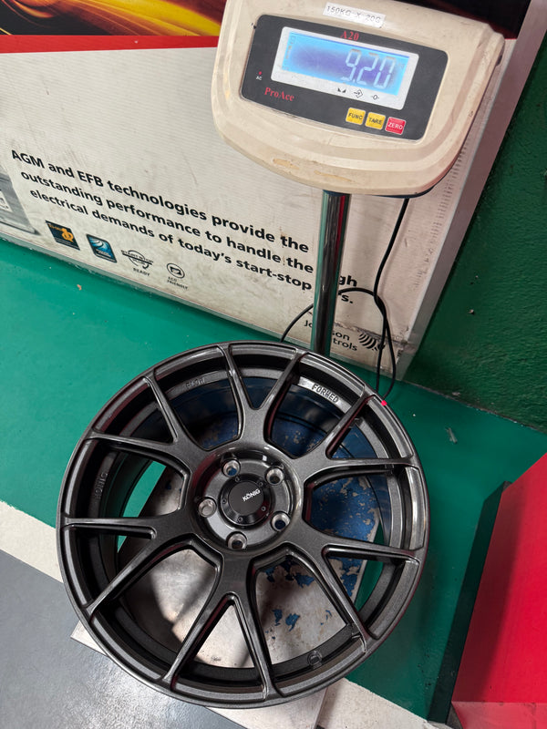 NEW 18X8.5 ET40 Konig Ampliform Rim (4 Wheel) Dark Metallic Graphite 5X114.3