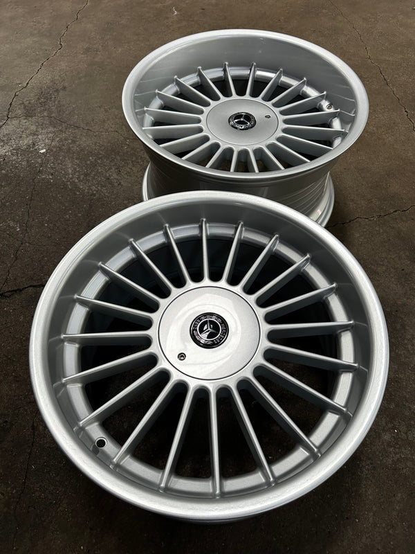 New 18x8.5J ET13 18x9.5J ET20 (4 wheels) Alpina Mercedes Gloss Metallic Silver 5X112