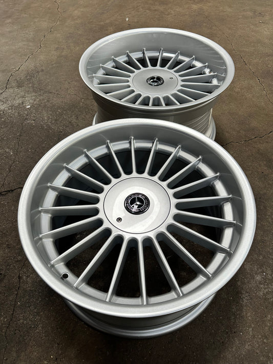 New 18x8.5J ET13 18x9.5J ET20 (4 wheels) Alpina Mercedes Gloss Metallic Silver 5X112