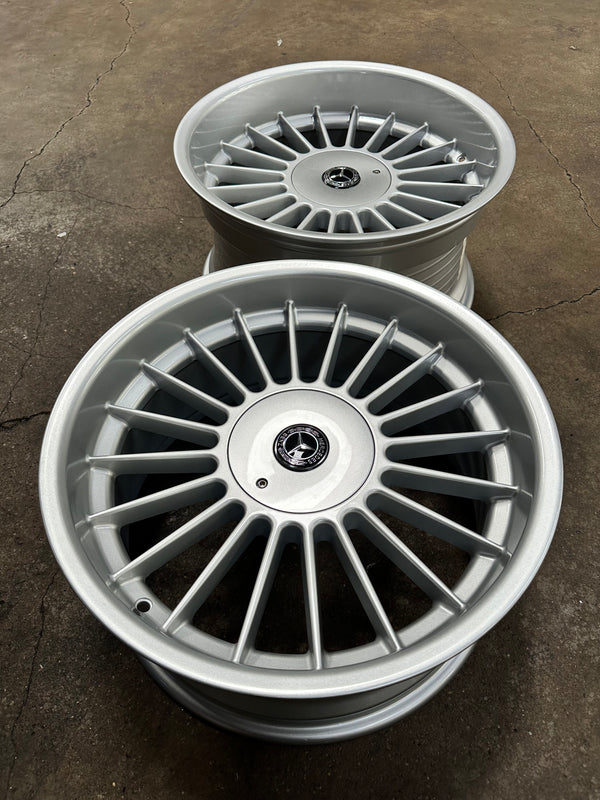 New 18x8.5J ET13 18x9.5J ET20 (4 wheels) Alpina Mercedes Gloss Metallic Silver 5X112